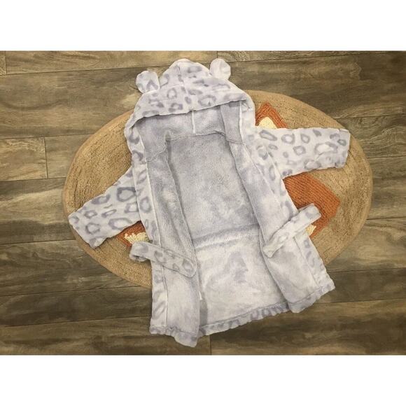 Nat & Jules Other - Nat & Jules Plush Lavender Baby House Robe With Bear Ears Hoodie Size 12-24M